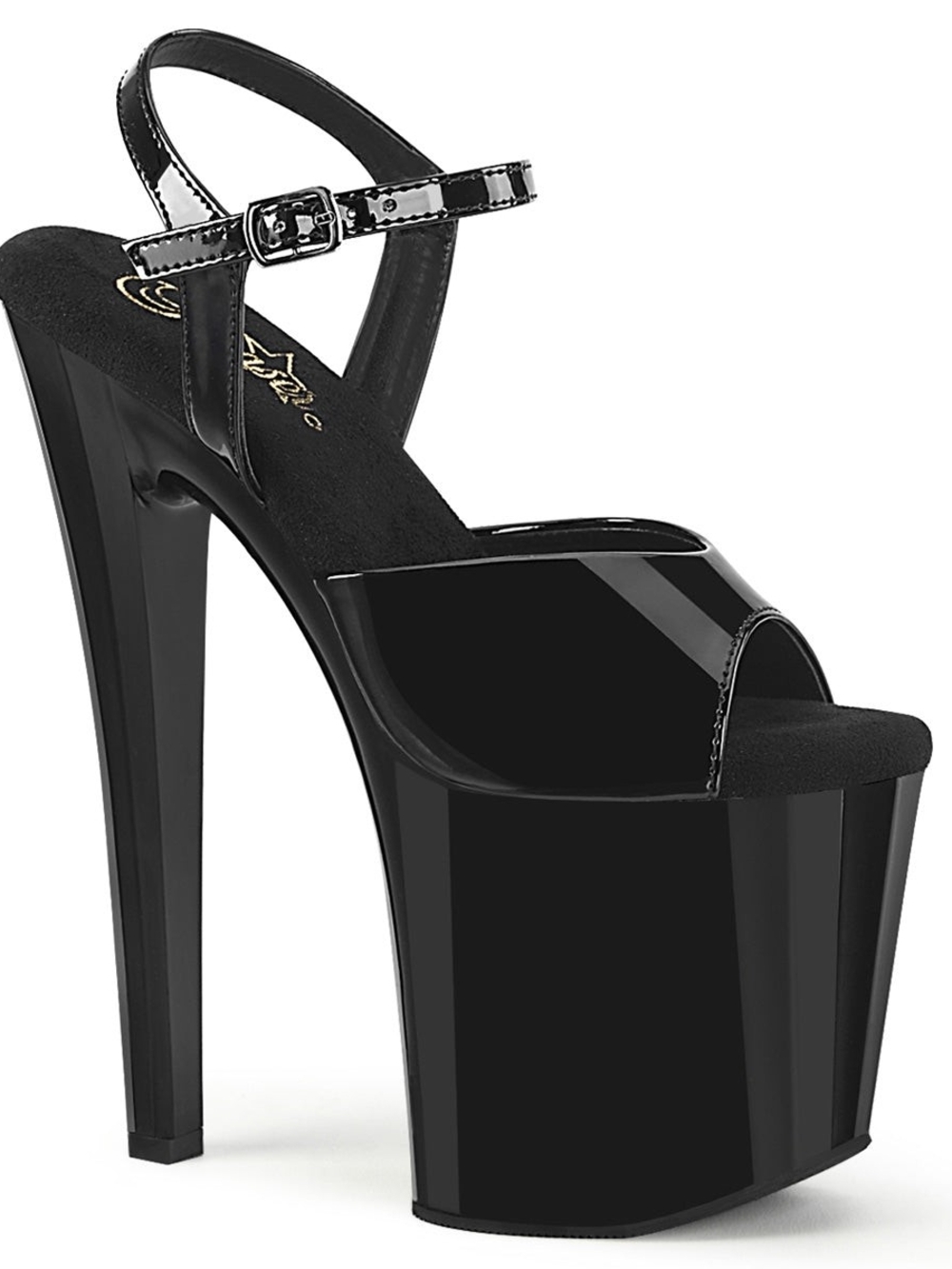Black Pleaser Enchant709 Platform 8 In Stiletto Sandals Size 10 Pole Dance
